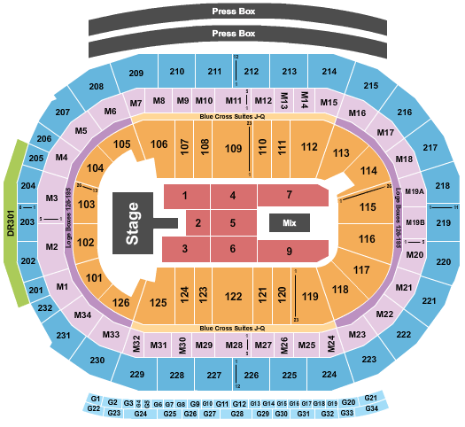 Little Caesars Arena J. Cole Seating Chart